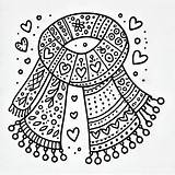 Scarf Coloring Pages To Print  Free Printable sketch template