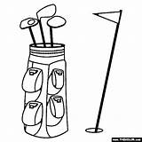 Golf Bag Coloring Page sketch template