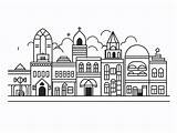 Amazing City Coloring Activity  Page sketch template