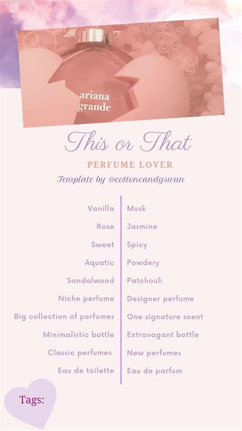Instagram template: Perfume lover