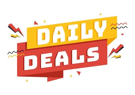 Premium Vector | Daily deals of the day with decorative lettering text ...