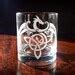 Celtic Dragon Etched Whisky Glass, Dragon Rum Glass Tumbler, Tribal ...