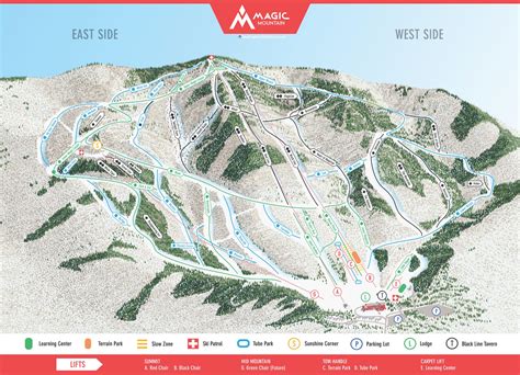 2019-20 Magic Mountain Trail Map - New England Ski Map Database - NewEnglandSkiHistory.com