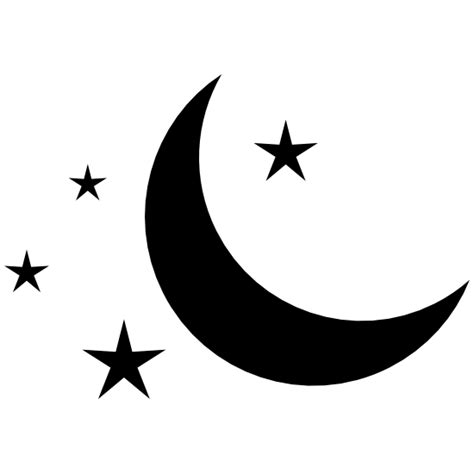 Nice Moon With Stars Sticker