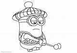 Minion Coloring Pages Play Golf  Free Printable sketch template