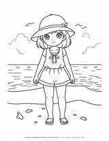 Explore Summer Fun With Beach Adventure Coloring Page sketch template