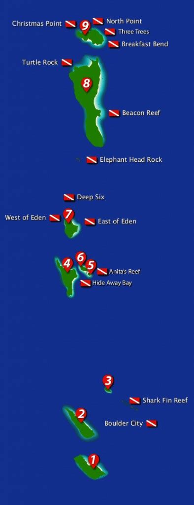 similan islands map - Similan Islands