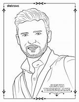 Justin Timberlake Coloring Pages sketch template