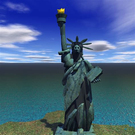 3d statue liberty model