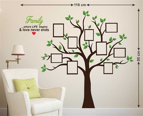 Family Tree Wall Sticker For Stairs - deep cool