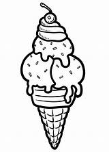 Easy Ice Cream Cone Coloring Page  Free Printable Coloring Pages For Kids sketch template