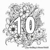 Number 10 Coloring Pages  Free & Printable sketch template