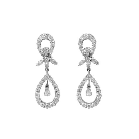 Bridal Double Drop Diamond Earrings – Maha Al Sibai Jewellery