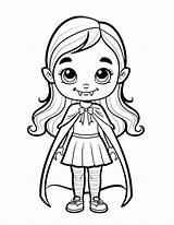 Vampire Girl Coloring Pages Getdrawings Drawing Sketch Page sketch template