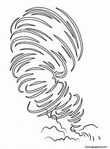Tornado Drawing Coloring Page  Free Printable Pages sketch template