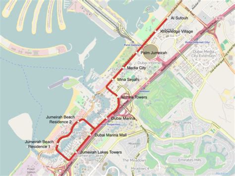 Dubai Tram map: See Dubai's tram route mapped