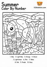 Free Printable Summer Color By Number Coloring Pages For Kids  123 sketch template