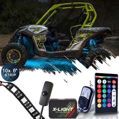 10pc X LIGHT ATV UTV Underbody Glow LED Lighting Kit | Multi Color ...