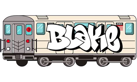 Custom Graffiti on a NYC Train – vinylgraff