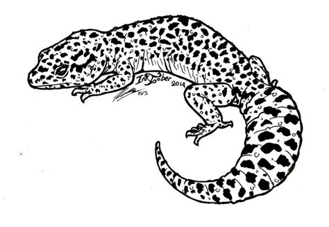 Inktober 2014: day 3 - leopard gecko by Kay-Beast on DeviantArt