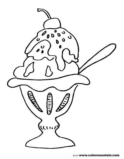 Sundae Coloring Page at GetColorings.com | Free printable colorings pages to print and color