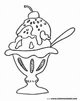 Ice Cream Sundae Coloring Sheet Coloring Pages sketch template