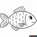 Easy Fish Coloring Page  Drawing Guides sketch template