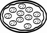Pepperoni Pizza Coloring Page sketch template