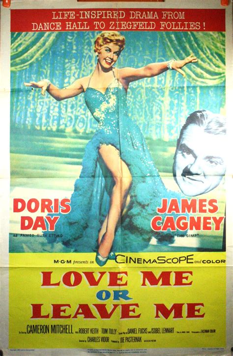 "Love Me Or Leave Me" ~ Doris Day & James Cagney ~ as seen at http://originalvintagemovieposters ...