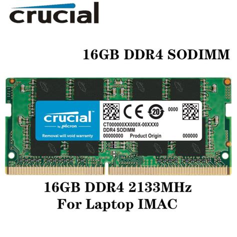 Crucial 16GB DDR4 2133MHz 2400MHz 2666MHz 3200MHz SODIMM 260-Pin PC4 ...