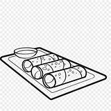 Spring Rolls Colouring Pages Sketch Coloring Page sketch template