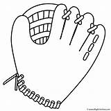 Baseball Glove Coloring Page sketch template