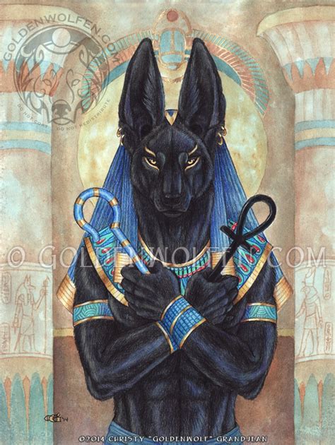 Anubis Egyptian God Print - Etsy