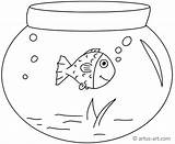 Fish Tank Coloring Page » Free Download Artus Art sketch template