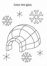 Free Printable Igloo Coloring Pages For Kids  In The Playroom sketch template