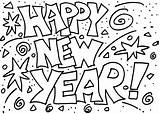 Kids Coloring Sheets Happy New Year Pages sketch template