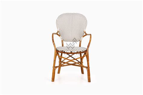 Tira Wicker White Bistro Chair | Synthetic Rattan Furniture