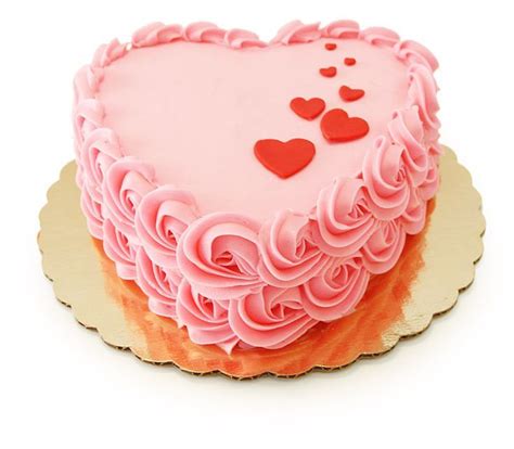 Just in time for Valentine's Day - a pink heart shaped cake. Available in chocolate with ...