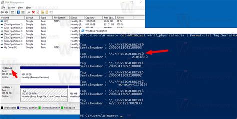 Find Hard Disk Serial Number in Windows 10