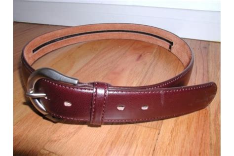 Leather Money Travel Belt with hidden zipper