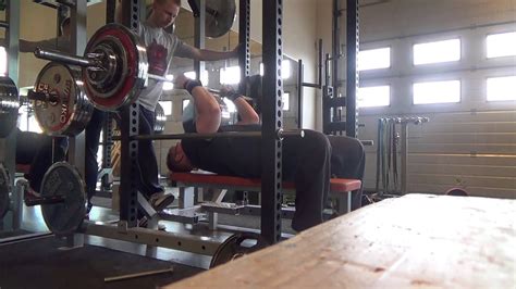 Ed Coan bench press cycle week 6 (5x152,5kg) - YouTube