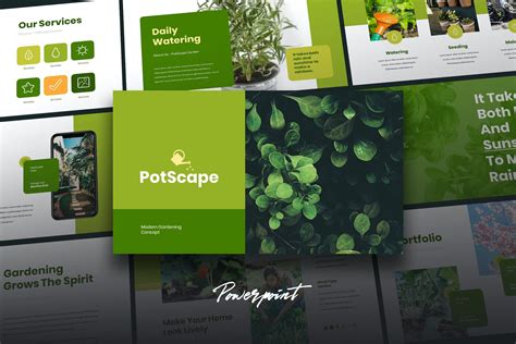 Green Business Powerpoint Templates Free Download - Financial Report