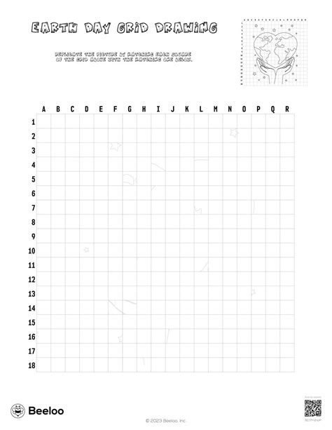 Earth Day Grid Drawing • Beeloo Printable Crafts and Activities for Kids