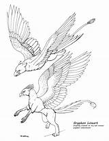 Mythical Griffin Pages Coloring sketch template