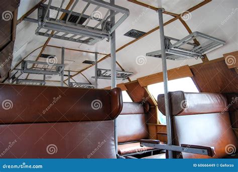 Railroad Train Carriage Interior Stock Image - Image of inside ...