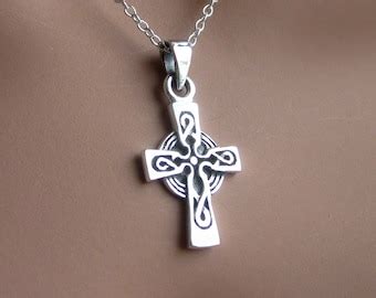 Items similar to Celtic Cross Necklace For Men, Pendant, Rustic Jewelry on Etsy