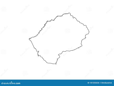 Lesotho - Outline Map Vector Illustration | CartoonDealer.com #180586472