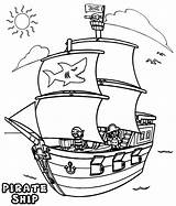 Pirate Ship Coloring Pages sketch template