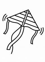 Kite Coloring Pages Clipart Drawing Printable Kids Clip Cliparts  sketch template