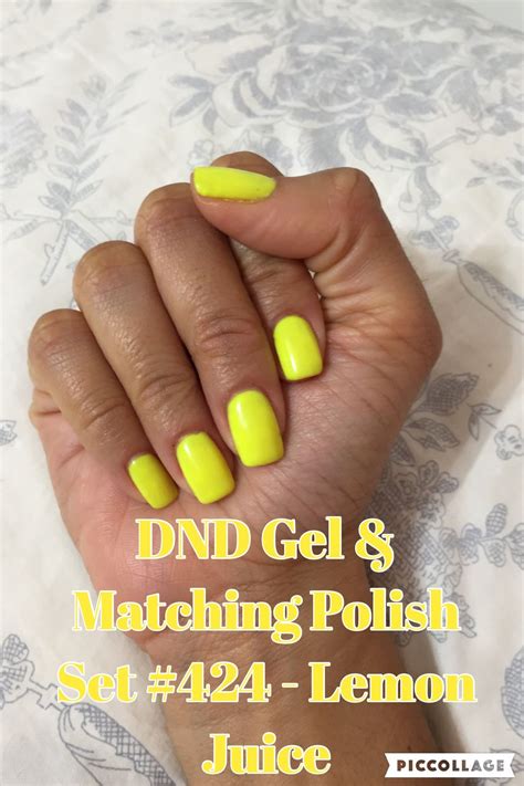 DND Gel & Matching Polish Set #424 - Lemon Juice | Gel manicure colors, Dnd gel polish, Manicure ...